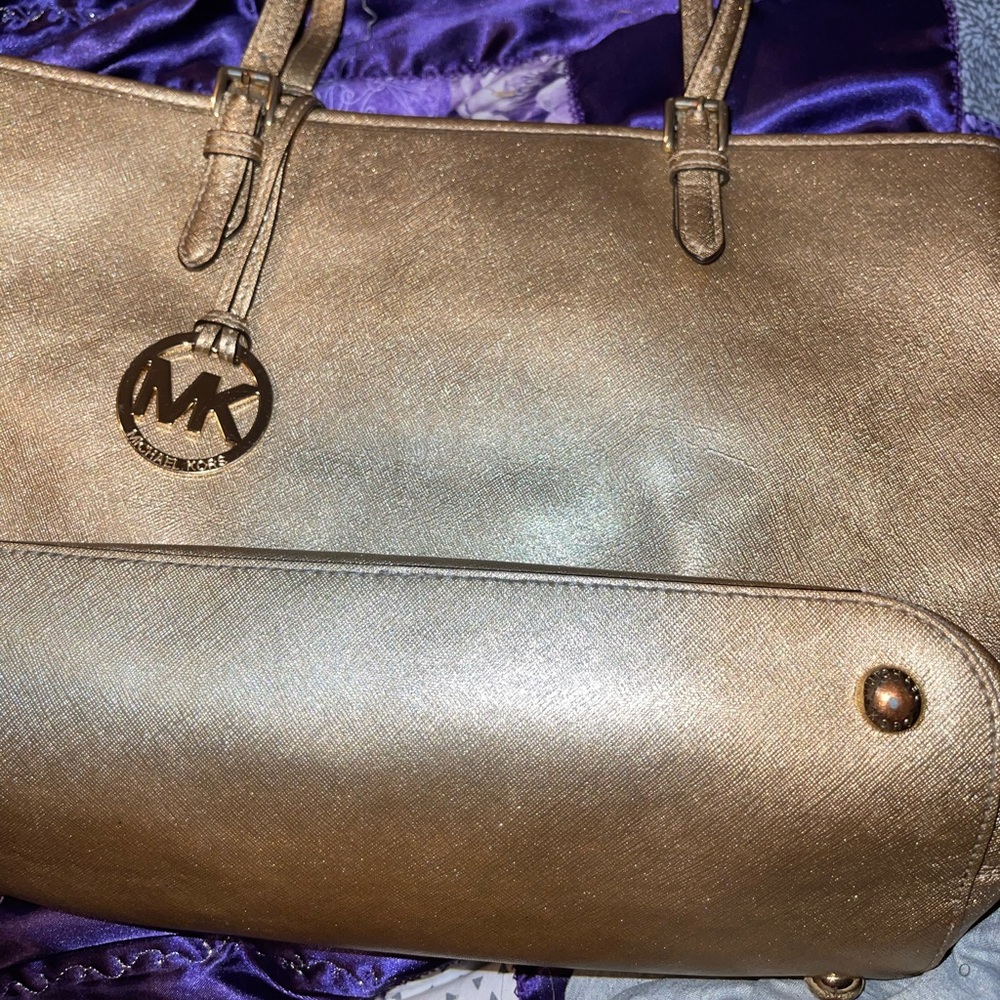 Gold Michael Kors bag
